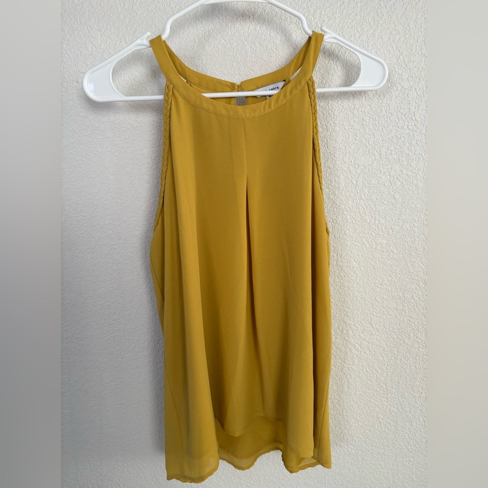 Naked Zebra Mustard Sleeveless Blouse